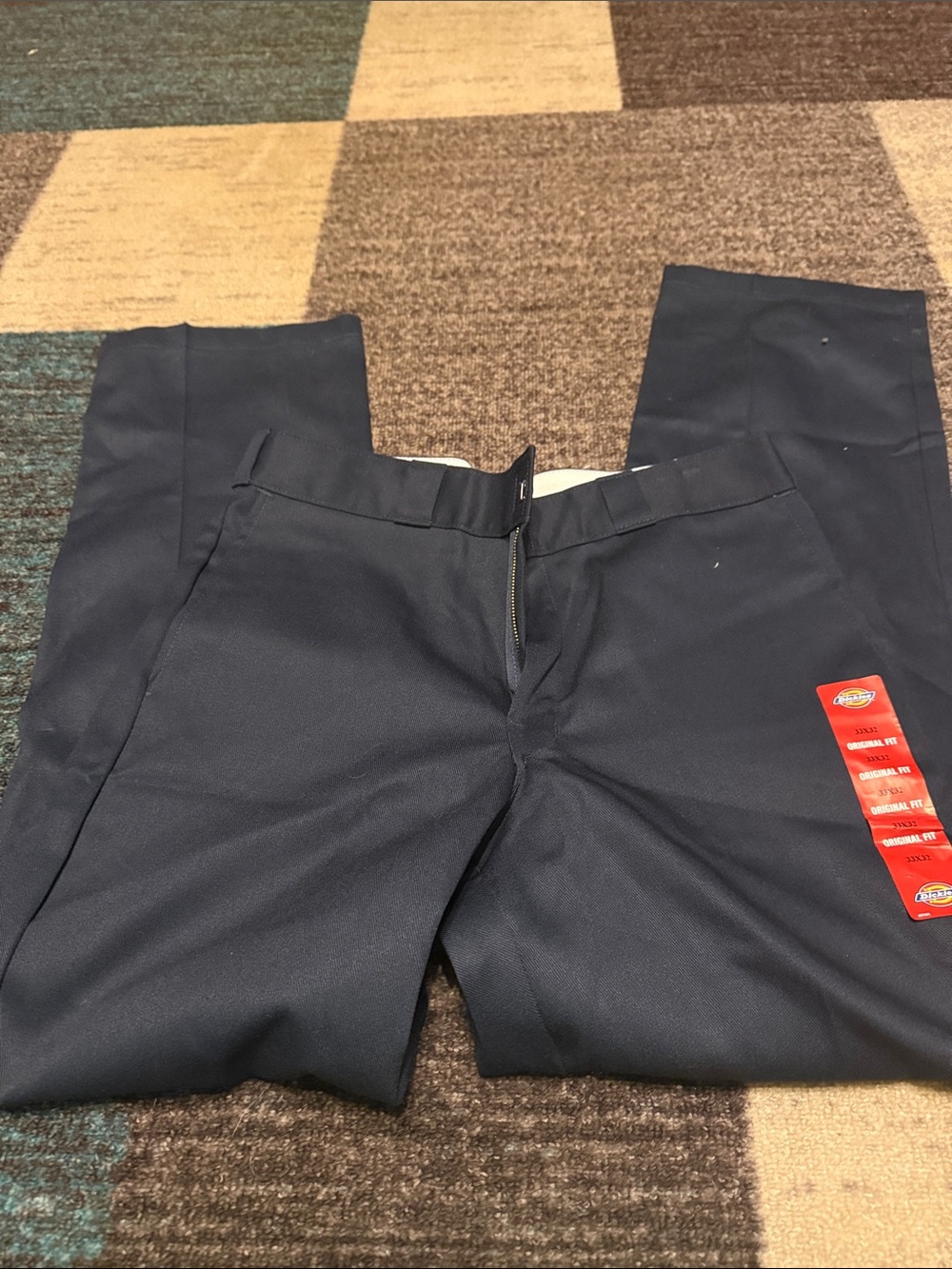Dickies Men’s Navy Straight-Leg Work Chinos